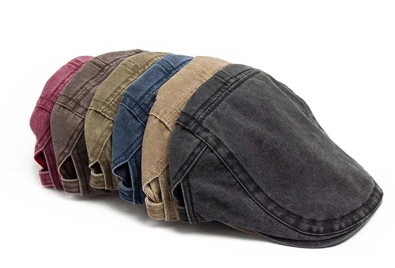 Boina Masculina Vintage em Algodão Ajustável