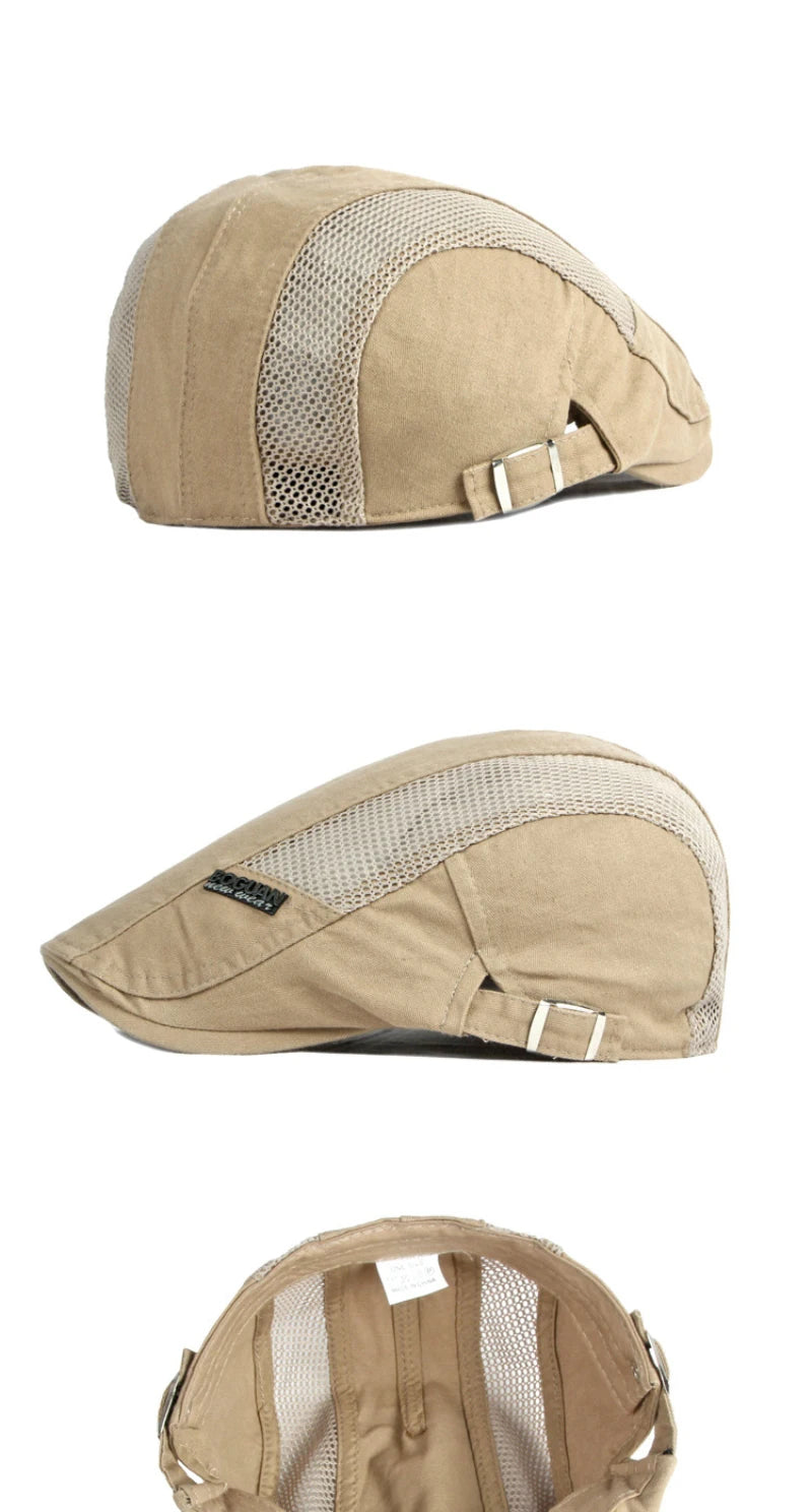 Boina Elegante Ajustável e Respirável em Algodão