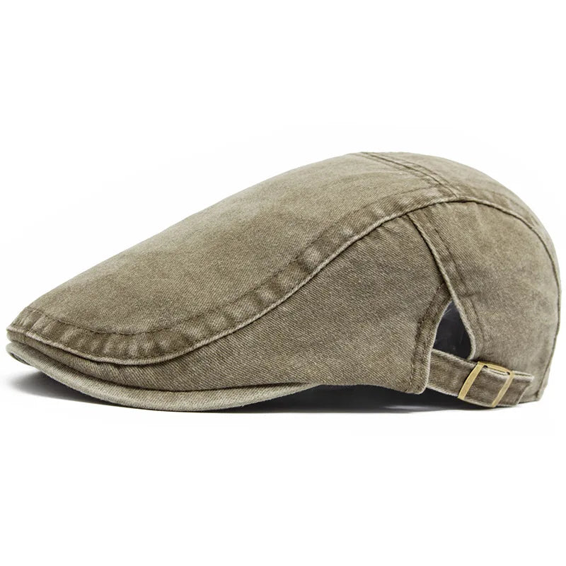 Boina Masculina Vintage em Algodão Ajustável