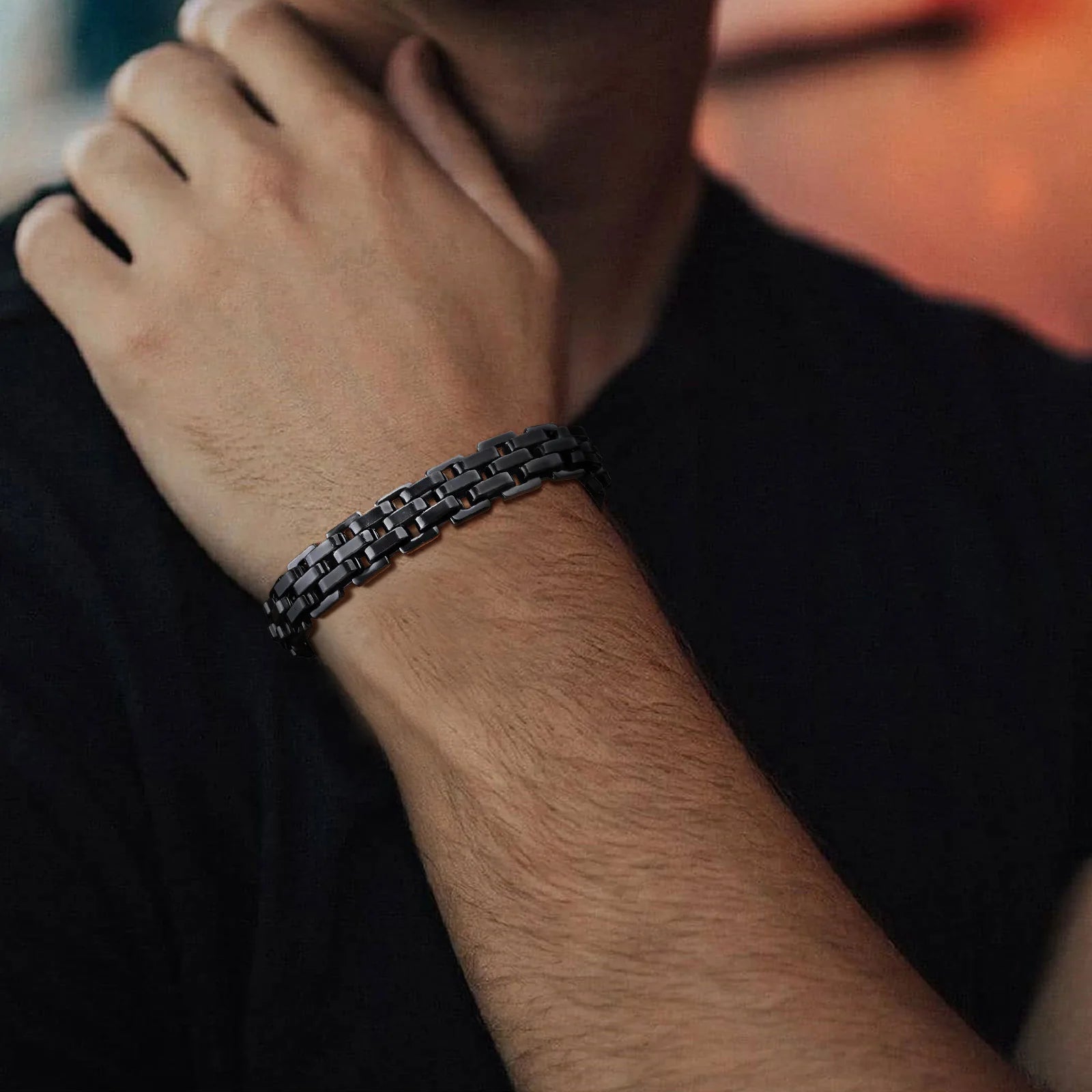 Pulseira Masculina de Aço Inoxidável Vnox - Estilo Punk