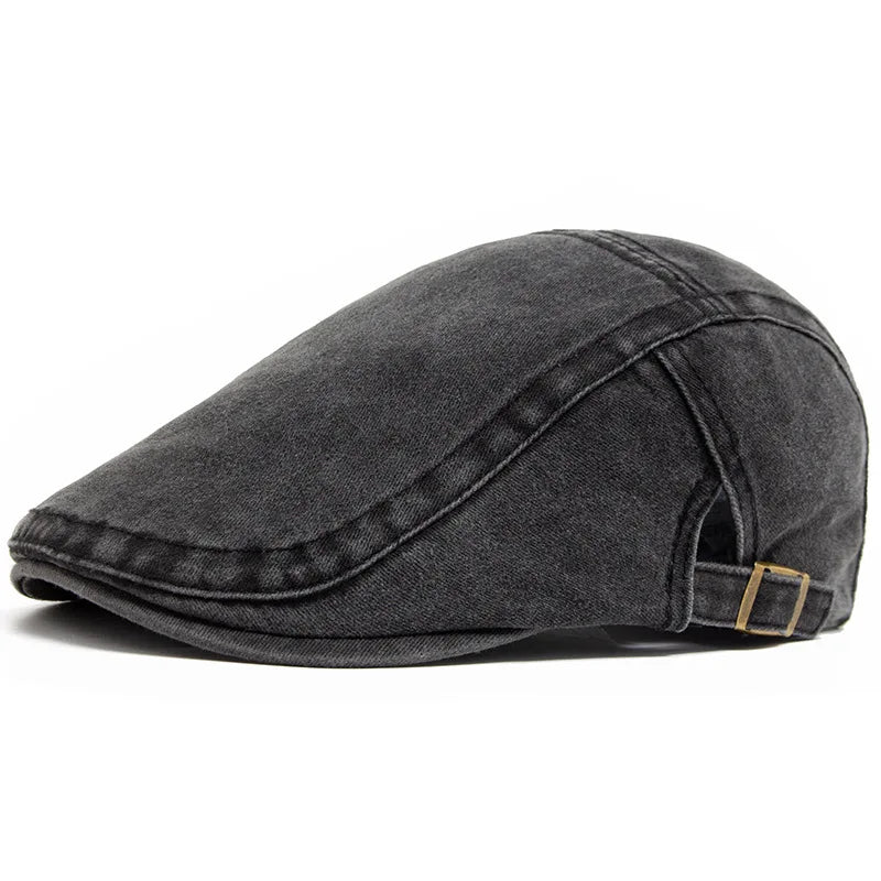Boina Masculina Vintage em Algodão Ajustável