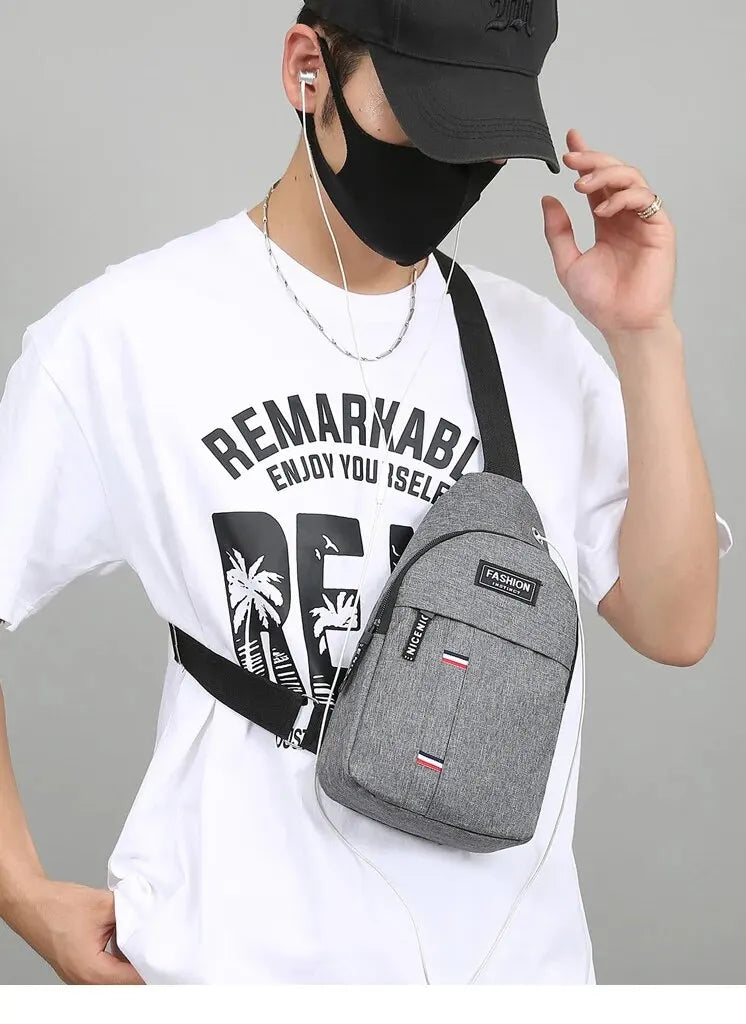 Bolsa Masculina Crossbody de Alta Capacidade - LV34