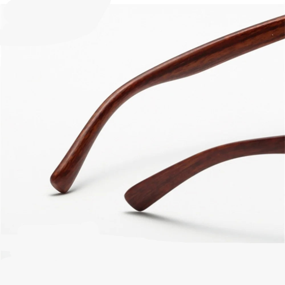 Óculos de sol vintage com moldura quadrada para mulheres e homens, óculos de sol de madeira UV 400 Protection Eyewear, Trend Shades, nova moda