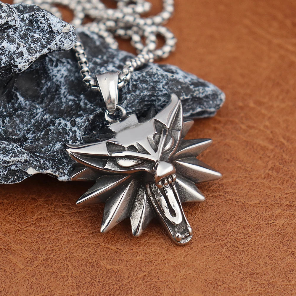 Colar com medalhão em Aço Inoxidável The Witcher