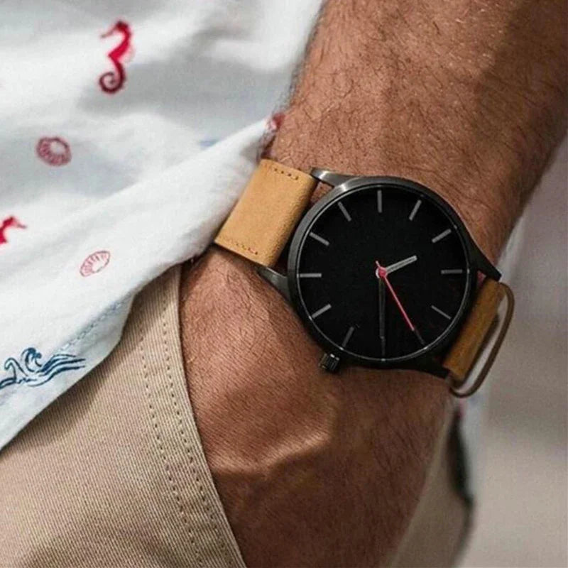 Relógio London Minimalista - Couro