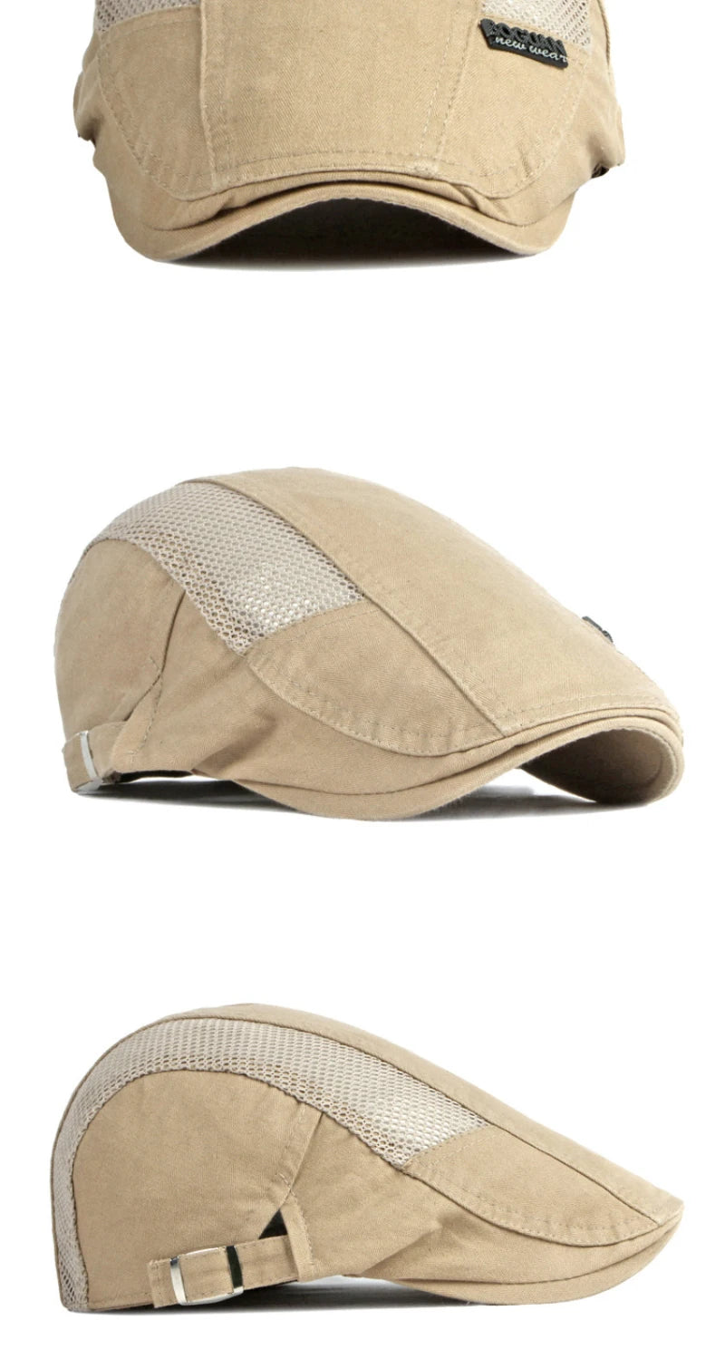 Boina Elegante Ajustável e Respirável em Algodão