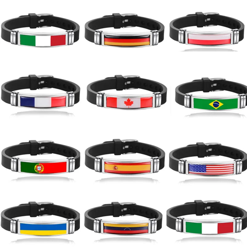Pulseira Bandeira do Brasil - Tamanho Ajustável