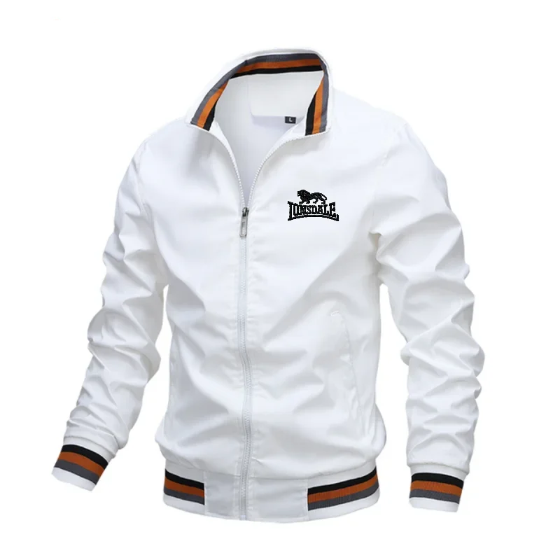 Jaqueta masculina com zíper de alta qualidade bordada CAMEL de alta qualidade, primavera e outono moda casual jaqueta esportiva ao ar livre