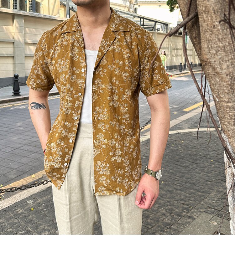 Camisa Social Masculina de Manga Curta Vondore LV14