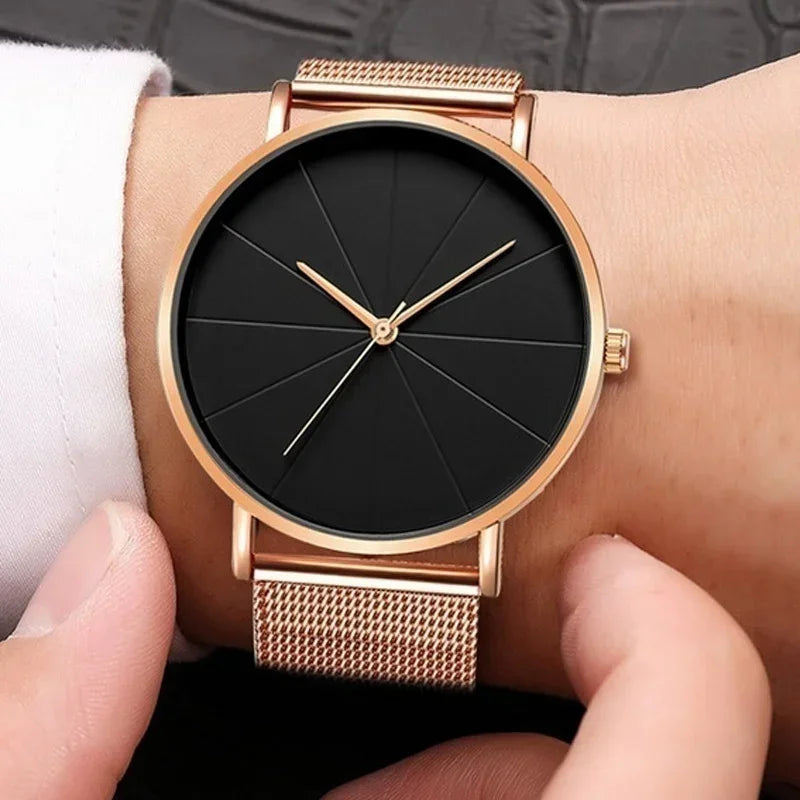 Relógio Oslo Minimalista Ultra Fino - Pulseira em Aço Mesh