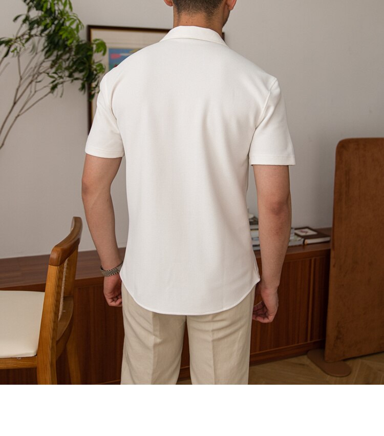 Camisa Social Masculina de Manga Curta Vondore LV13