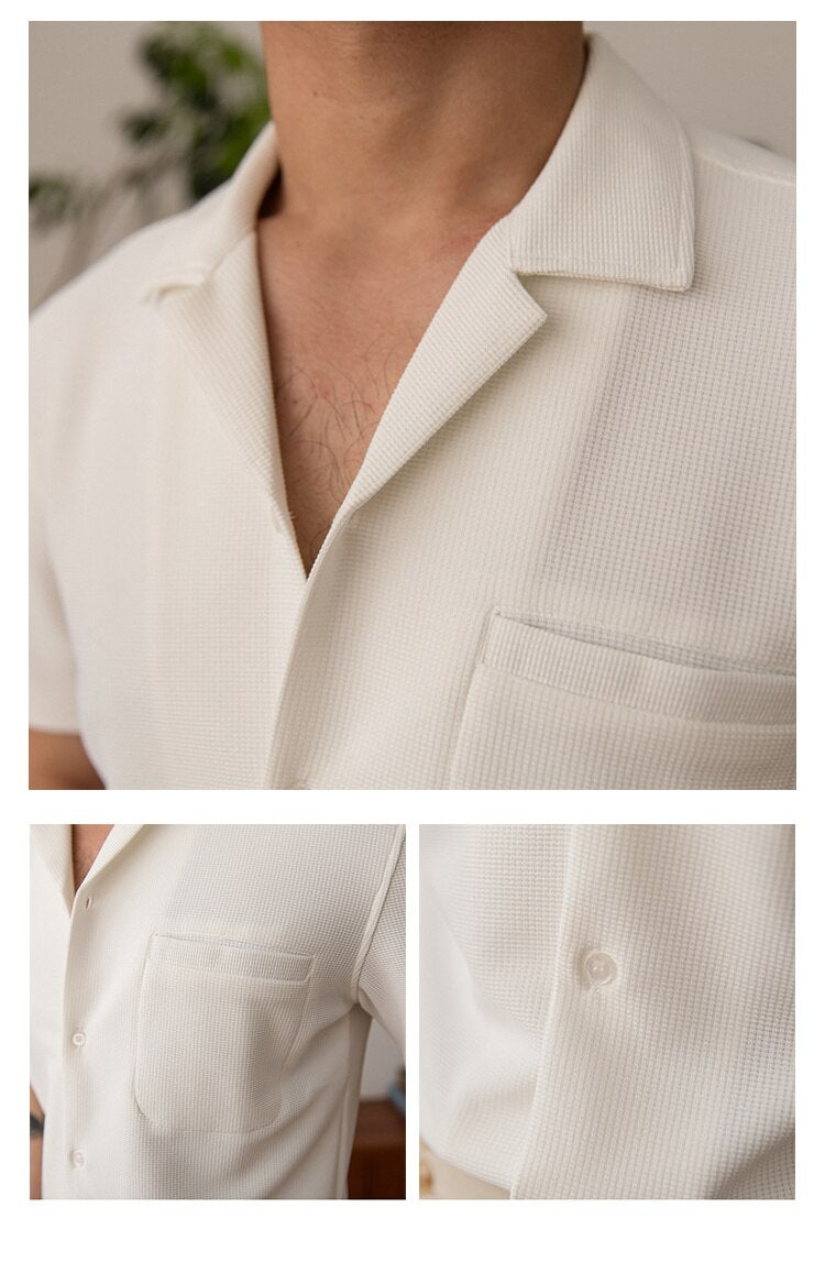 Camisa Social Masculina de Manga Curta Vondore LV13