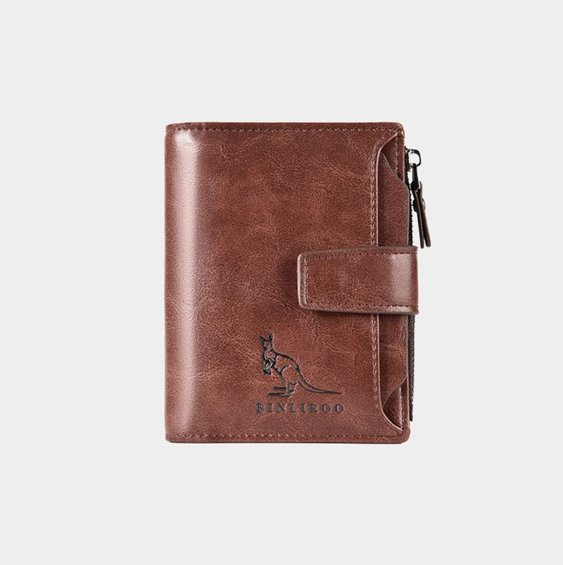 Carteira Masculina De Couro Antifurto