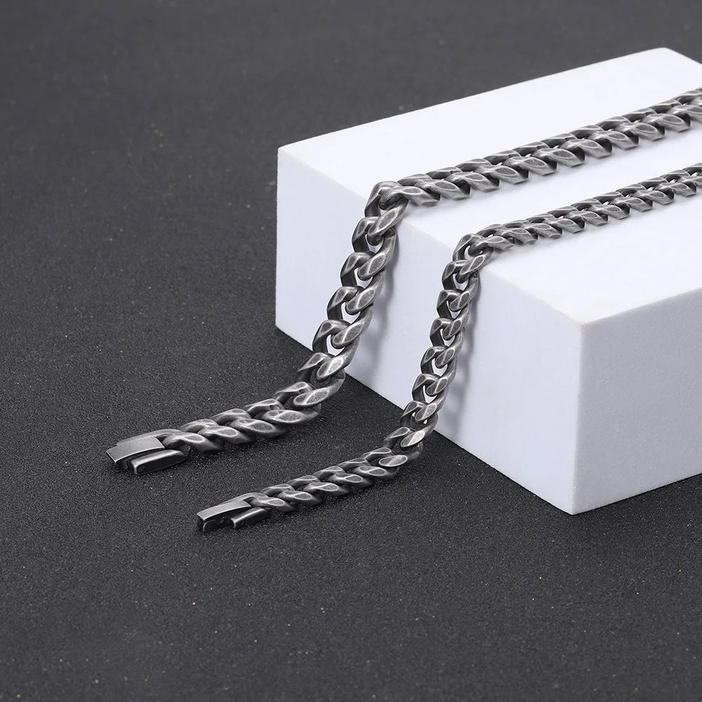 Pulseira Masculina em Aço Inoxidável Elegante e Robusta Estilo Urbano