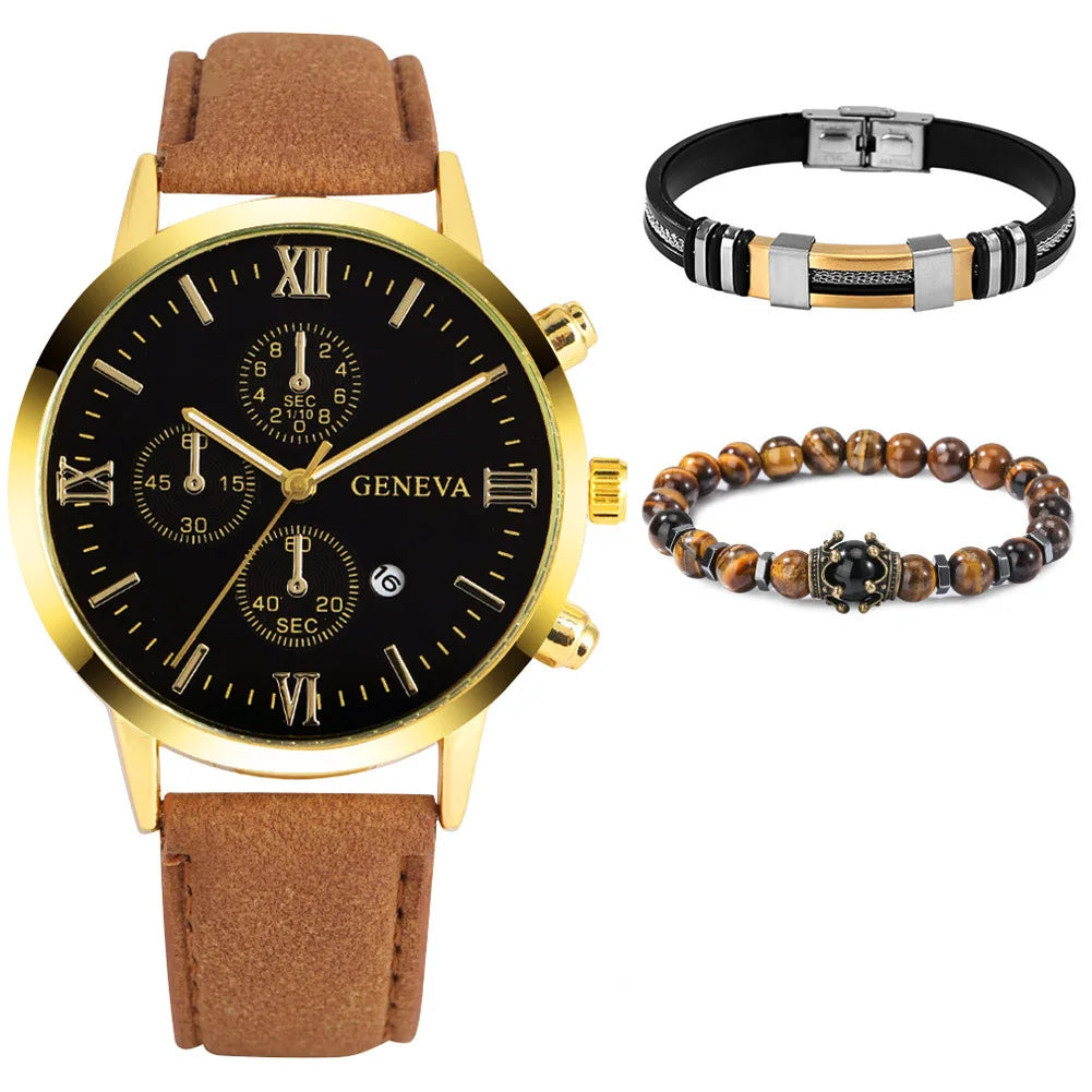Relógio Classic - GENEVA + 2 Pulseiras