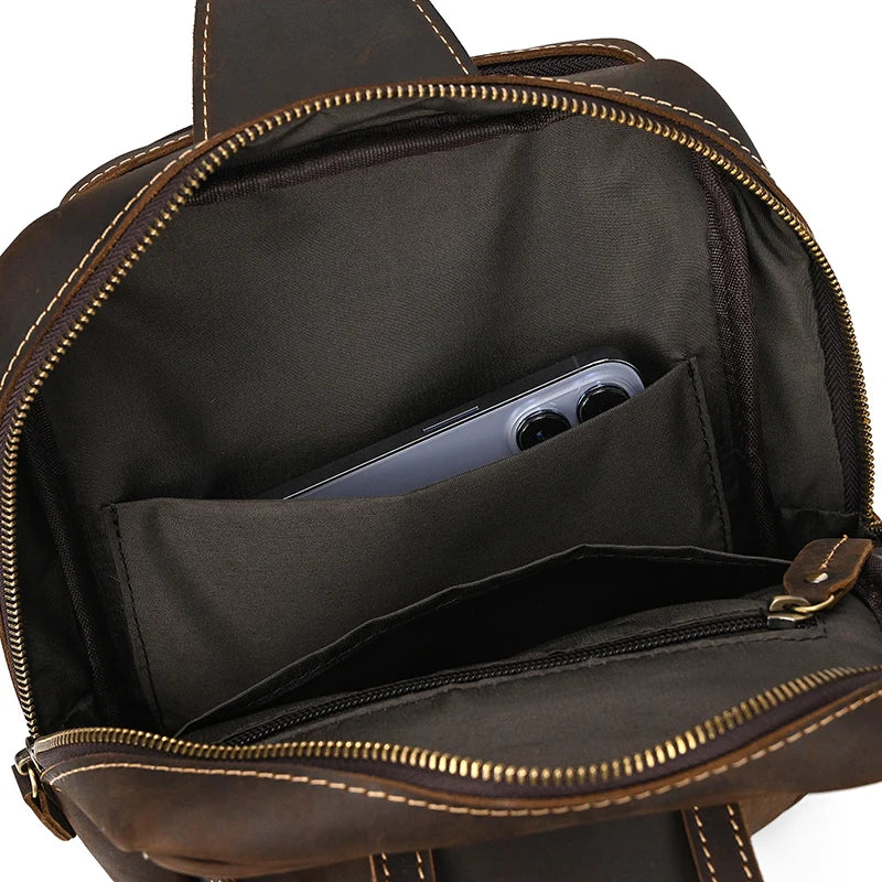 Bolsa Transversal Texas em Couro