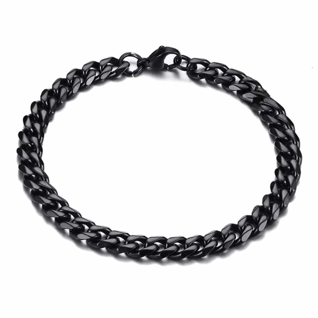 Pulseira Minimalista Cuban Grafite