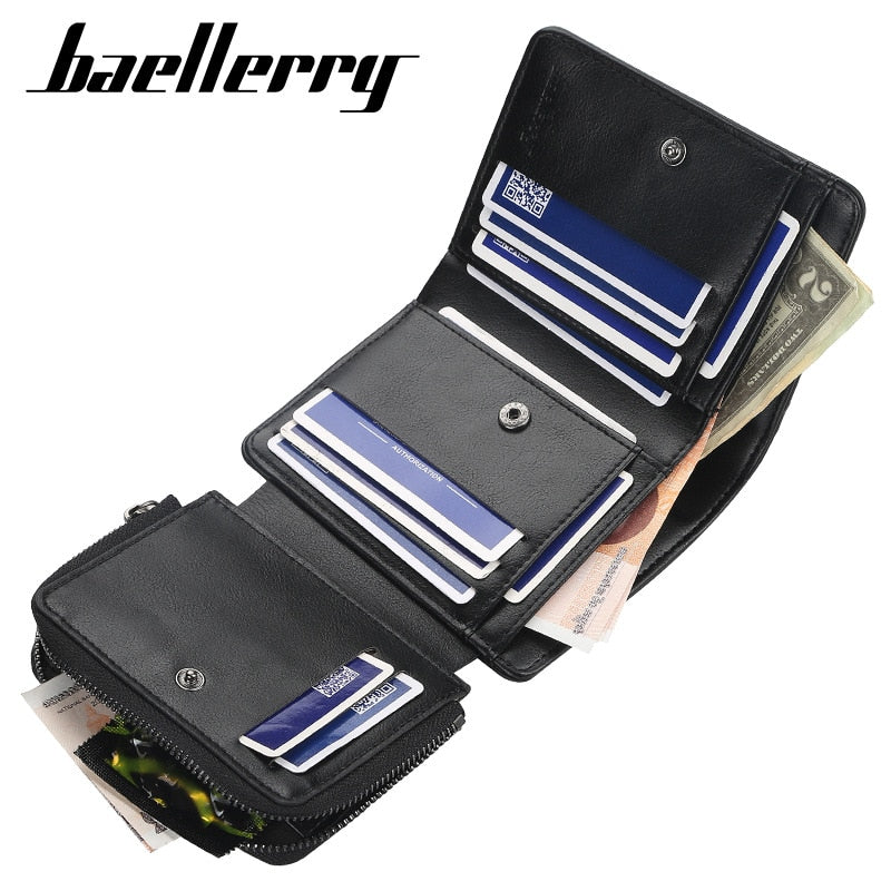 Carteira de Couro Masculina Baellery Multicompartimentos