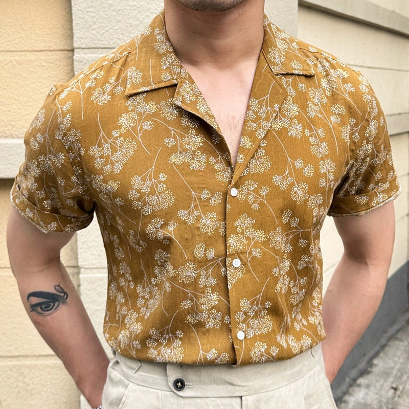 Camisa Social Masculina de Manga Curta Vondore LV14